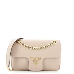 Pattina Flap Shoulder Bag Saffiano Leather Small