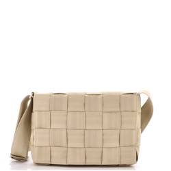 Cassette Crossbody Bag Maxi Intrecciato Fabric Large