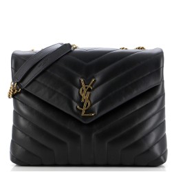 Loulou Shoulder Bag Matelasse Chevron Leather Medium