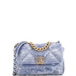 19 Flap Bag Quilted Sequins Medium