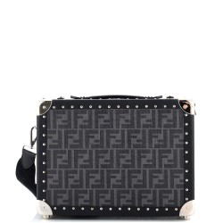 Rigid Suitcase Zucca Canvas with Leather Small