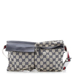 Vintage Double Belt Bag GG Canvas with Leather