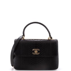 Trendy CC Top Handle Bag Python Small
