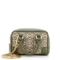 Amazona Bag Leather and Jacquard Canvas Nano
