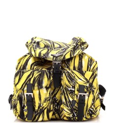 Double Front Pocket Backpack Printed Tessuto Medium