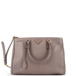 Double Zip Lux Tote Saffiano Leather Large