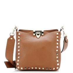 Rockstud Flip Lock Messenger Bag Leather Mini