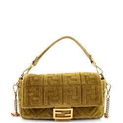 Baguette NM Bag Zucca Embossed Velvet Medium