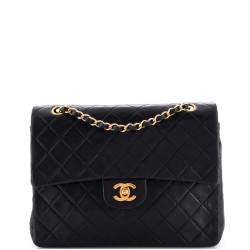 Vintage Square CC Flap Bag Quilted Lambskin Medium