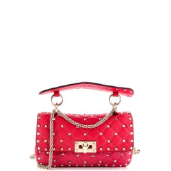 Rockstud Spike Flap Bag Quilted Leather Small