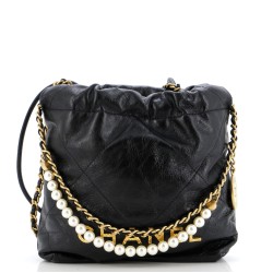 22 Chain Hobo Quilted Calfskin with Pearl Chain Mini