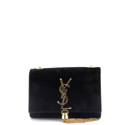 Classic Monogram Tassel Crossbody Bag Suede Small