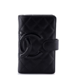Cambon Zipped Pocket Wallet Quilted Lambskin Small