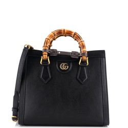 Diana NM Bamboo Handle Tote Leather Small