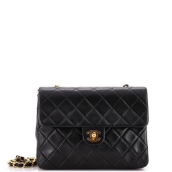 Vintage Square Classic Flap Bag Quilted Lambskin Small