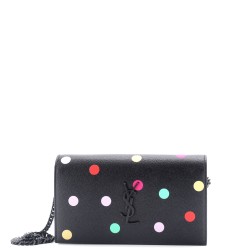 Classic Monogram Wallet on Chain Printed Leather