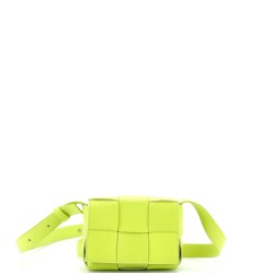 Cassette Crossbody Bag Maxi Intrecciato Leather Candy