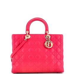 Lady Dior Bag Cannage Quilt Lambskin Large
