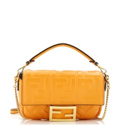 Baguette NM Bag Zucca Embossed Leather Mini