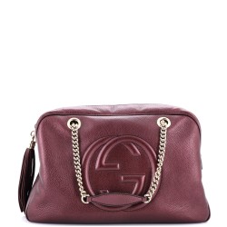 Soho Chain Zip Shoulder Bag Leather Medium