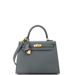 Kelly Handbag Vert Amande Epsom with Gold Hardware 25