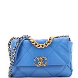 19 Flap Bag Quilted Leather Medium
