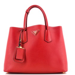 Cuir Double Tote Saffiano Leather Medium