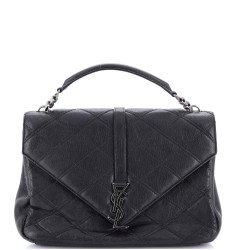 Classic Monogram College Bag Quilted Leather Large