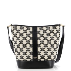Bucket Shoulder Bag Triomphe Canvas Small