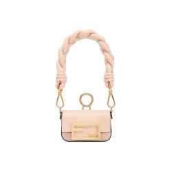 FENDI Baguette Sheepskin Handbag Pink