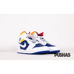 Air Jordan 1 Mid 'Royal Blue Laser Orange'