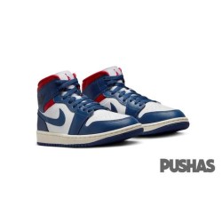 Air Jordan 1 Mid 'French Blue Gym Red' W (2023)