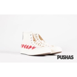 Comme des Garcons Play x Chuck Taylor 1970s Hi 'Multi Heart' - Milk (New)