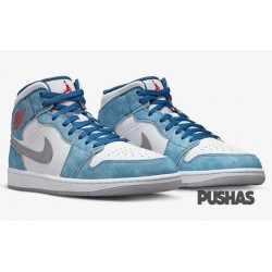 Air Jordan 1 Mid SE 'French Blue Fire Red' GS (2022)