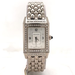 Pre-owned Jaeger LeCoultre Reverso Hand Wind Diamond Silver Dial Ladies Watch Q2673420