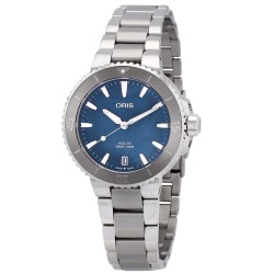 Aquis Date Automatic Blue Mother of Pearl Dial Watch 01 733 7770 4155-07 8 18 05P