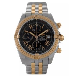 Pre-owned Breitling C13356 Chronograph Automatic Chronometer Black Dial Men's Watch C13356