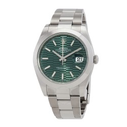 Datejust 41 Mint Green Fluted Motif Dial Automatic Men's Oyster Watch M126300-0021