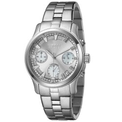 Muse Chronograph Quartz Diamond Silver Dial Unisex Watch JB-6217-K