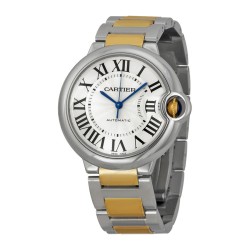 Pre-owned Cartier Ballon Bleu Silver Dial Unisex Watch W2BB0012
