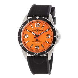 Pre-owned Bell and Ross BR V2-92 Automatic Orange Dial Men's Watch BR V2-92 OSTSRB