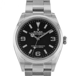 Pre-owned Rolex Explorer Automatic Chronometer Black Dial Men's Watch 124270 BKSO