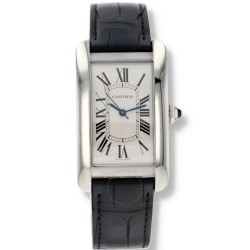 Pre-owned Cartier Tank Americaine Automatic Silver Dial Men's Watch WSTA0045