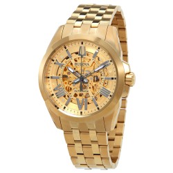 Sutton Automatic Gold Skeleton Dial Men's Watch 97A162