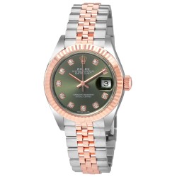 Lady Datejust Olive Dial Steel and 18K Everose Gold Ladies Watch 279171ODJ