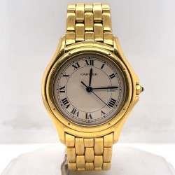 Pre-owned Cartier Cougar Quartz Silver Dial Ladies Watch 887904