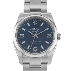 Pre-owned Rolex Air King Automatic Chronometer Blue Dial Men's Watch 114200 BLSO