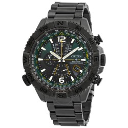 Promaster Navihawk A-T Perpetual World Time Chronograph GMT Green Dial Men's Watch AT8227-56X