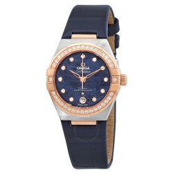Constellation Automatic Chronometer Diamond Blue Dial Ladies Watch 131.28.29.20.99.003