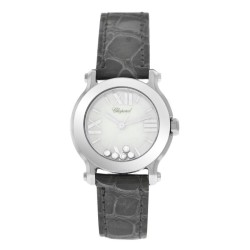 Pre-owned Chopard Happy Sport Quartz Grey Dial Ladies Watch 8509